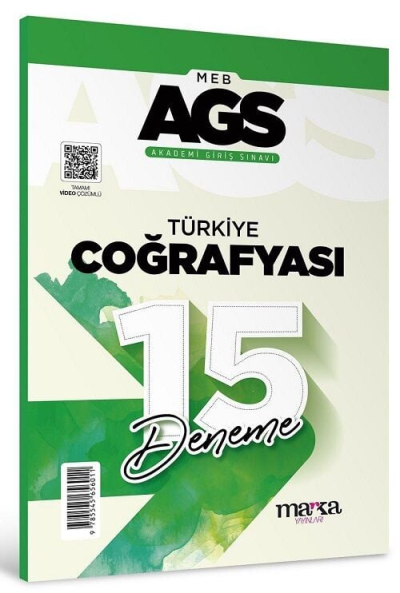 2025 MEB AGS Türkiye Coğrafyası 15 Deneme Tamamı Video Çözümlü Marka Yayınları YKS Fotokopi