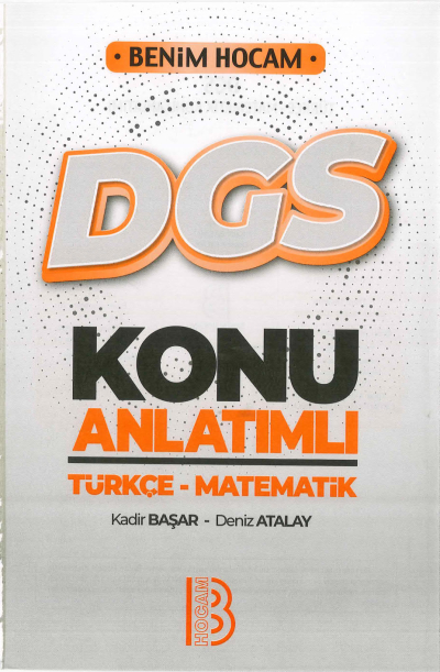 DGS KONU ANLATIMI TÜRKÇE-MATEMATİK YKS Fotokopi