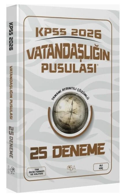 2026 KPSS Vatandaşlık Vatandaşlığın Pusulası 25 Deneme CBA Yayınları YKS Fotokopi