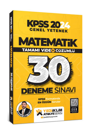 2024 KPSS Matematik Tamamı Video Çözümlü 30 Deneme Atölye Serisi YKS Fotokopi