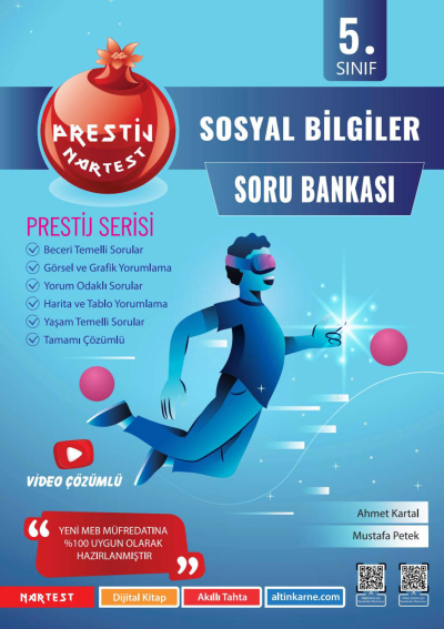 5. Sınıf Prestij Sosyal Bilgiler Soru Bankası Nartest Yayınevi YKS Fotokopi