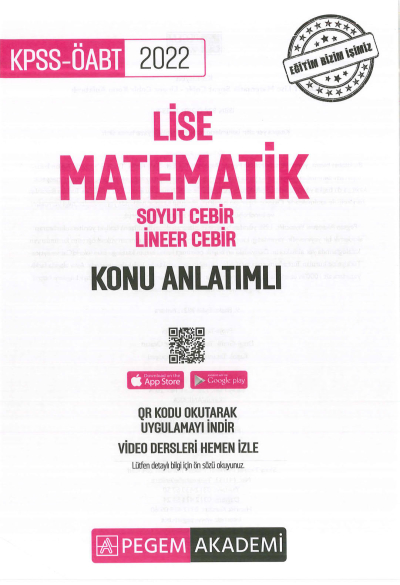 LİSE MATEMATİK SOYUT CEBİR- LİNEER CEBİR KONU ANLATIMLI YKS Fotokopi