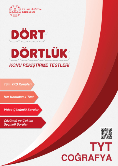 Dört Dörtlük Konu Pekiştirme Testleri TYT Coğrafya YKS Fotokopi