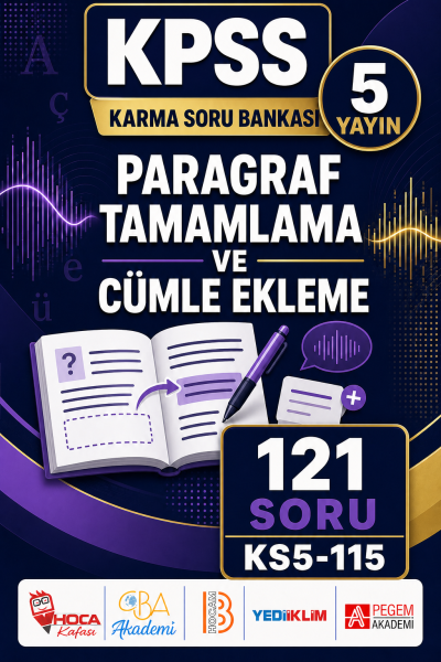 Paragraf Tamamlama ve Cümle Ekleme 5 Yayın 121 Soru