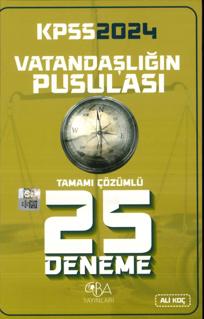 2024 KPSS Vatandaşlığın Pusulası 25 Deneme YKS Fotokopi