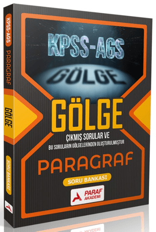 KPSS MEB-AGS Paragraf Gölge Soru Bankası Paraf Akademi Yayınları YKS Fotokopi