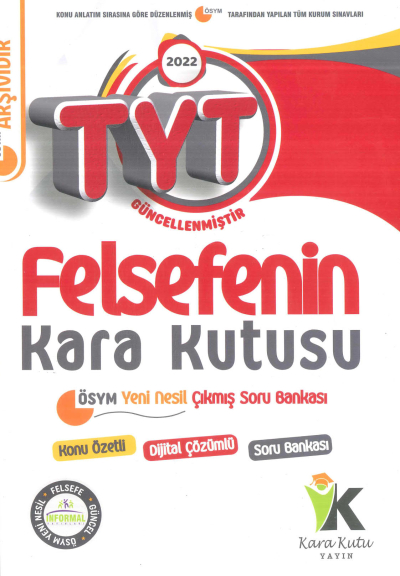 TYT FELSEFENİN KARA KUTUSU SORU BANKASI YKS Fotokopi