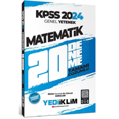 2024 KPSS Genel Yetenek Matematik Tamamı Çözümlü 20 Deneme YKS Fotokopi