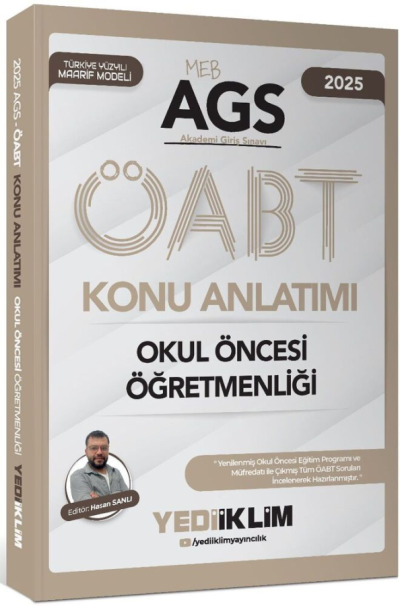 2025 MEB-AGS ÖABT Okul Öncesi Öğretmenliği Konu Anlatımı Yediiklim Yayınları YKS Fotokopi
