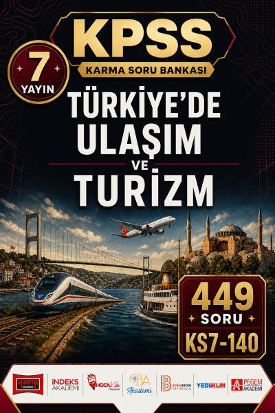 Türkiye’de Ulaşım ve Turizm 7 Yayın 449 Soru YKS Fotokopi