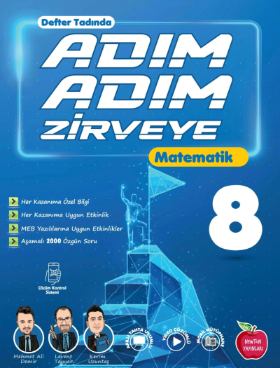 8. Sınıf Matematik Adım Adım Zirveye Soru Bankası Newton Yayınları YKS Fotokopi