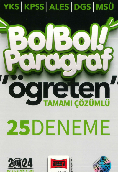 BOL BOL PARAGRAF ÖĞRETEN 25 DENEME TAMAMI ÇÖZÜMLÜ YKS Fotokopi