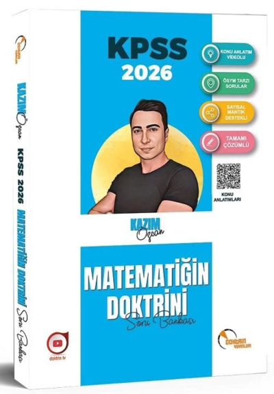 Doktrin 2026 KPSS Matematik Doktrini Soru Bankası Çözümlü - Kazım Özcan Doktrin Yayınları YKS Fotokopi