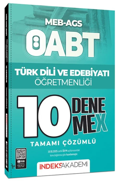 2025 ÖABT MEB-AGS Türk Dili ve Edebiyatı Öğretmenliği 10 DenemeX Çözümlü İndeks Akademi Yayıncılık YKS Fotokopi
