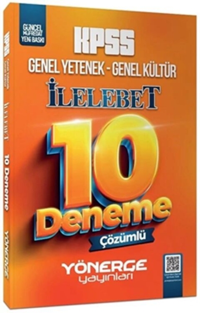 KPSS Genel Yetenek Genel Kültür İlelebet 10 Deneme Çözümlü Yönerge Yayınları YKS Fotokopi