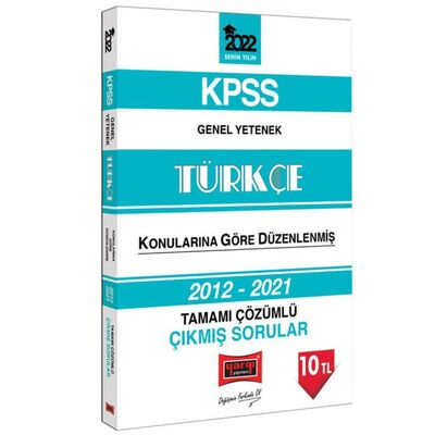 2022 KPSS Genel Yetenek Türkçe Tamamı Çözümlü Çıkmış Sorular 2012-2021 YKS Fotokopi