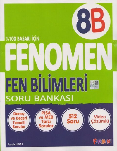 8. Sınıf Fenomen Fen Bilimleri B Soru Bankası Fenomen Okul Yayınları YKS Fotokopi