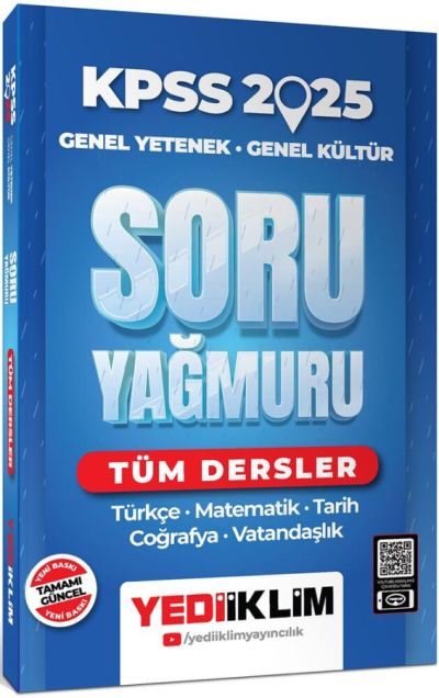 2025 KPSS Genel Yetenek Genel Kültür Tüm Dersler Soru Yağmuru Yediiklim Yayınları YKS Fotokopi