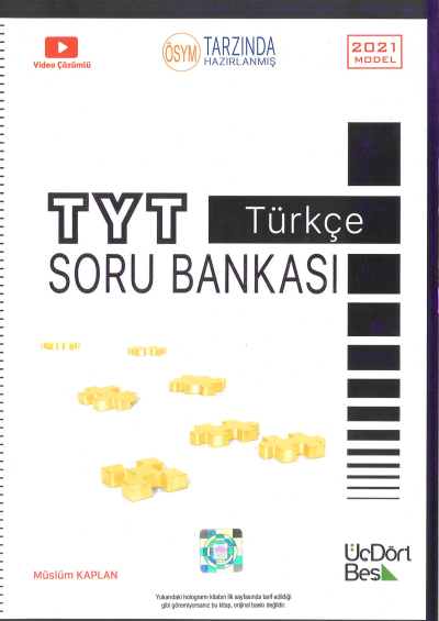 TYT TÜRKÇE SORU BANKASI YKS Fotokopi