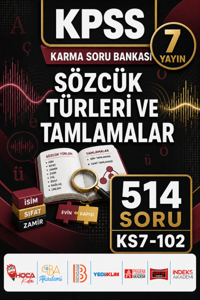 Sözcük Türleri ve Tamlamalar 7 Yayın 514 Soru YKS Fotokopi