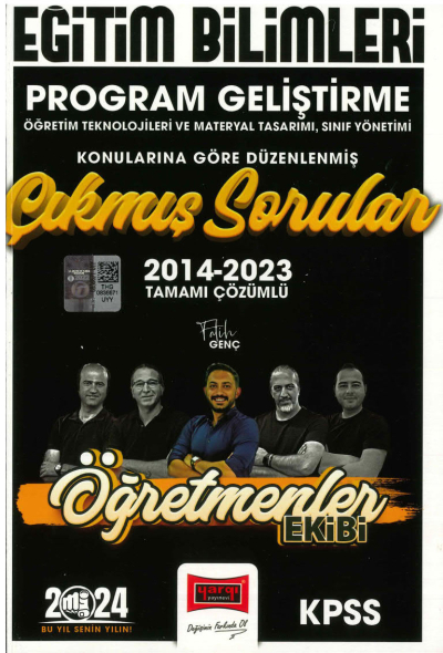 PROGRAM GELİŞTİRME 2014-2023 TAMAMI ÇÖZÜMLÜ ÇIKMIŞ SORULAR (ÖĞRETMENLER EKİBİ) YKS Fotokopi