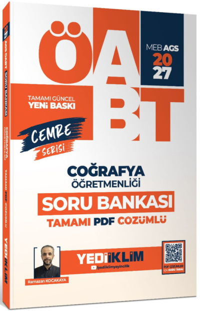 2027 MEB AGS ÖABT Cemre Serisi Coğrafya Öğretmenliği Tamamı Çözümlü Soru Bankası Yediiklim Yayınlar YKS Fotokopi