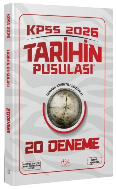 2026 KPSS Tarihin Pusulası 20 Deneme Çözümlü İsmail Adıgüzel CBA Yayınları YKS Fotokopi