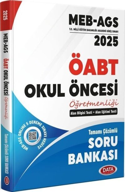 2025 MEB AGS ÖABT Okul Öncesi Öğretmenliği Tamamı Çözümlü Soru Bankası Data Yayınları YKS Fotokopi