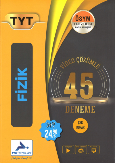 TYT Fizik Video Çözümlü 45 Deneme YKS Fotokopi