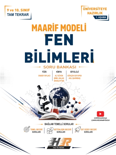 Maarif Modeli TYT Fen Bilimleri Soru bankası Fizik Kimya Biyoloji Hız ve Renk Yayınları YKS Fotokopi