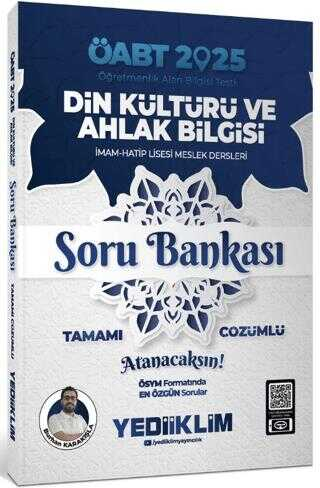 2025 ÖABT Din Kültürü ve Ahlak Bilgisi Soru Bankası Yediiklim Yayınları YKS Fotokopi