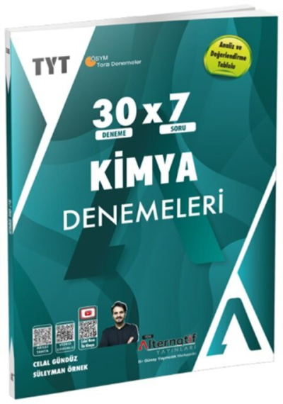 Alternatif Yayınları TYT Kimya 30 x 7 Branş Denemeleri YKS Fotokopi