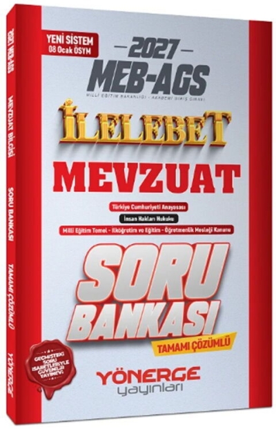 MEB AGS Mevzuat İlelebet Soru Bankası Yönerge Yayınları YKS Fotokopi