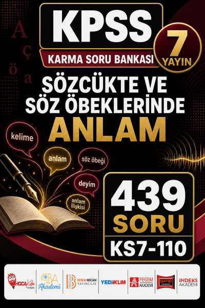 Sözcükte ve Söz Öbeklerinde Anlam 7 Yayın 439 Soru YKS Fotokopi