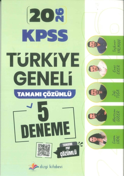 KPSS 5 TG DENEME 5*60 Dizgi Yayınları YKS Fotokopi