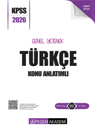 TÜRKÇE 2026 KPSS Genel Yetenek Genel Kültür Lisans Konu Anlatımlı Modüler Set Pegem Yayınları YKS Fotokopi