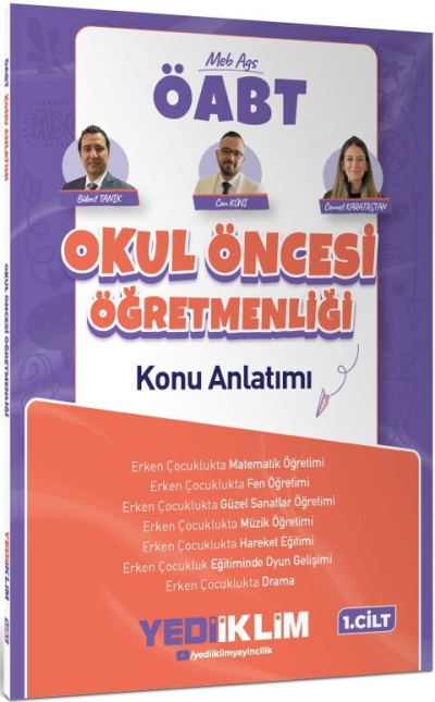 MEB AGS ÖABT Okul Öncesi Öğretmenliği Konu Anlatımı Cilt 1 Yediiklim Yayınları YKS Fotokopi