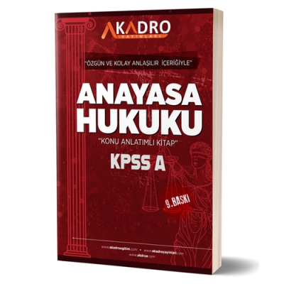 KPSS A Grubu Anayasa Hukuku Konu Anlatımlı A Kadro Yayınları 2024 YKS Fotokopi