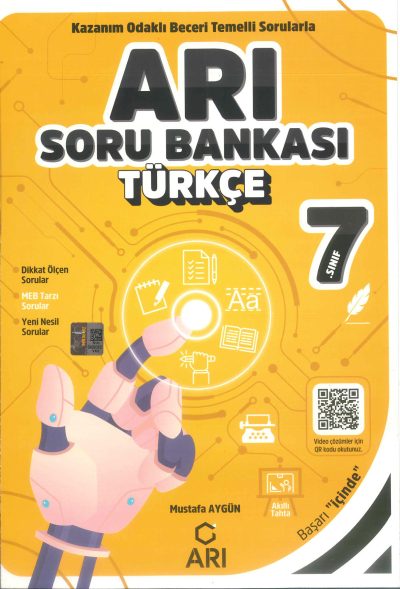7. Sınıf Türkçe Arı Soru Bankası Arı Yayınları YKS Fotokopi