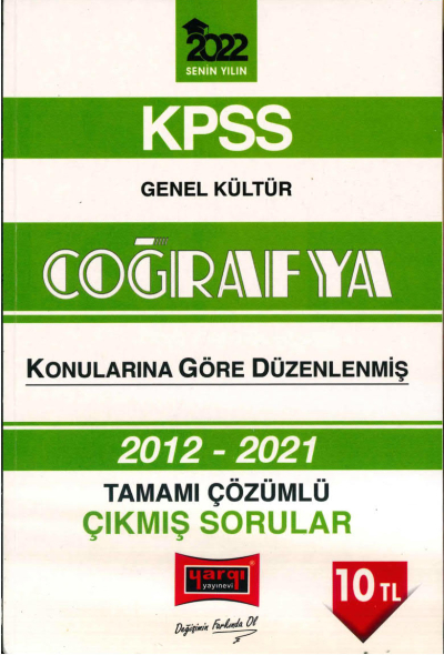 2012-2021 KONULARINA GÖRE DÜZENLENMİŞ ÇÖZÜMLÜ COĞRAFYA ÇIKMIŞ SORULAR YKS Fotokopi