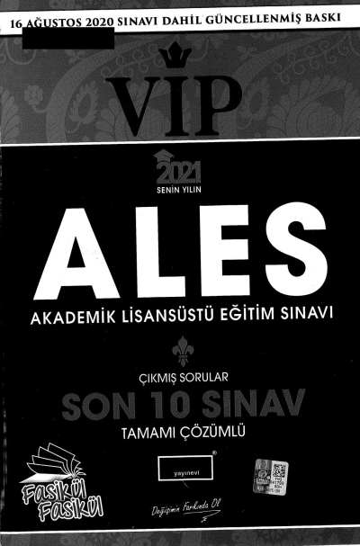 VİP ALES SON 10 YIL ÇIKMIŞ SORU