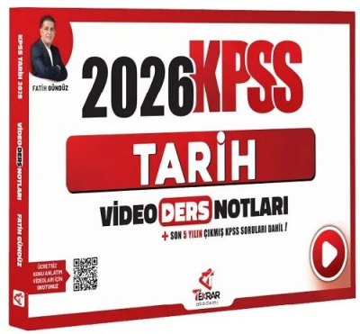 2026 KPSS Tarih Video Ders Notları Fatih Gündüz Tekrar Akademi Yayınları YKS Fotokopi