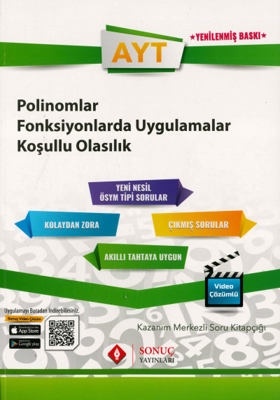 AYT POLİNOMLAR FONKSİYONLARDA UYGULAMALAR KOŞULLU OLASILIK SORU KİTAPÇIĞI YKS Fotokopi