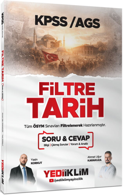 2026 KPSS MEB-AGS Filtre Tarih Soru Cevap Yediiklim Yayınları YKS Fotokopi