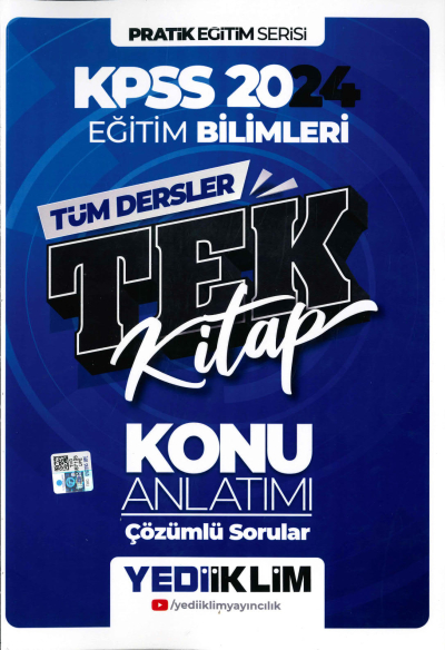 EĞİTİM BİLİMLERİ TÜM DERSLER TEK KİTAP KONU ANLATIMI ÇÖZÜMLÜ SORULAR YKS Fotokopi