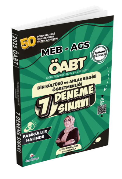 ÖABT MEB-AGS DKAB Din Kültürü ve Ahlak Bilgisi Öğretmenliği 7 Deneme Fasikül Çözümlü Dizgi Kitap Yayınları YKS Fotokopi