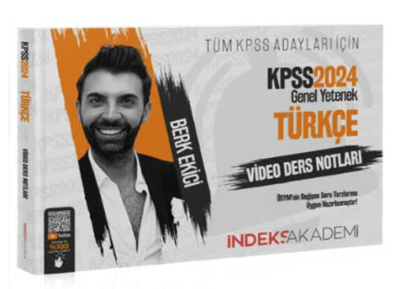 TÜRKÇE VİDEO DERS NOTLARI İNDEKS AKADEMİ BERK EKİCİ YKS Fotokopi