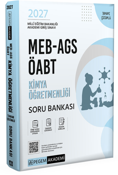 2027 ÖABT MEB-AGS Kimya Öğretmenliği Soru Bankası Çözümlü Pegem Akademi Yayınları YKS Fotokopi