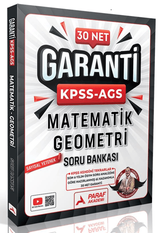 KPSS AGS Matematik - Geometri Garanti KPSS Soru Bankası Paraf Yayınları YKS Fotokopi