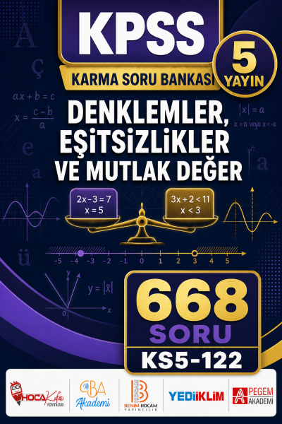 Denklemler, Eşitsizlikler ve Mutlak Değer 5 Yayın 668 Soru